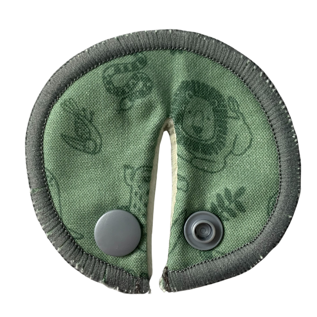 Tubie Love G Tube Pad in bamboo velour — soft, absorbent pad for G tube site management