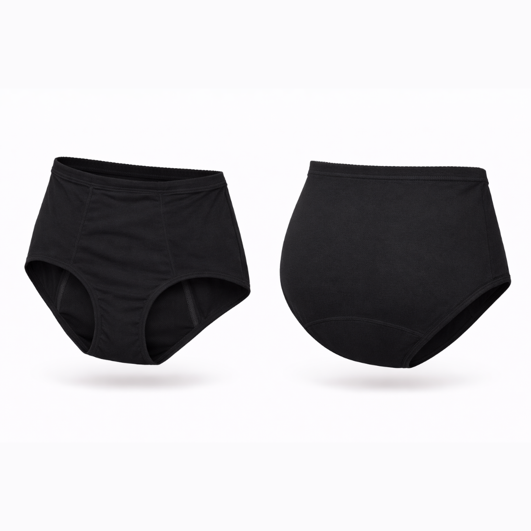 Women’s Absorbent Underwear - Full Brief - Black