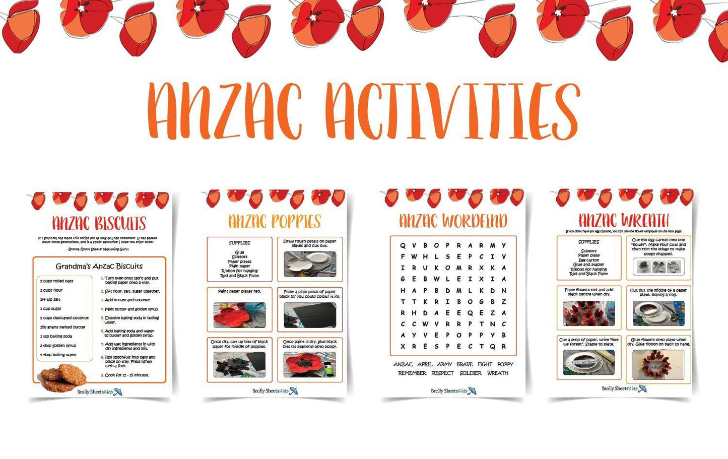 ANZAC Day Activities - Brolly Sheets AU