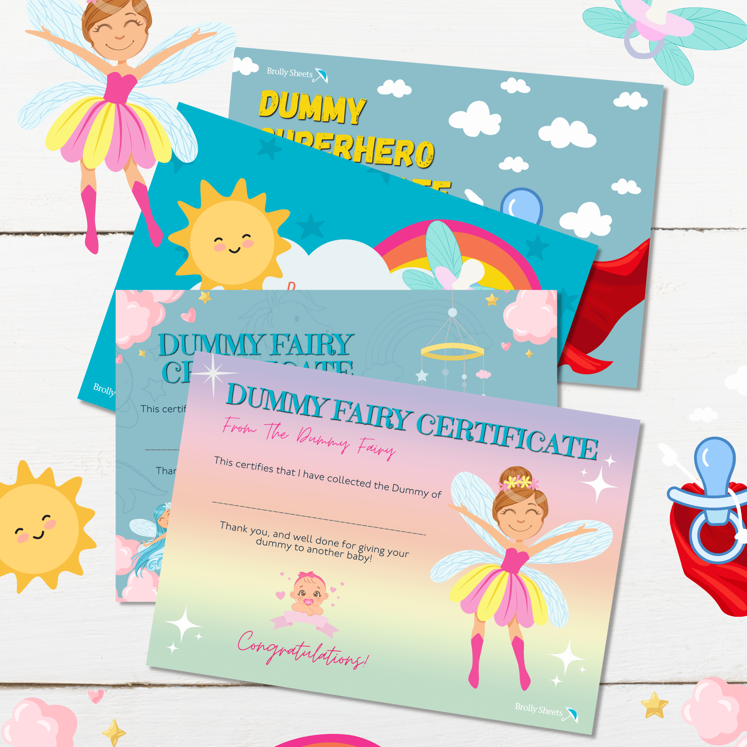 Dummy Fairy Letter & Certificate - Brolly Sheets AU