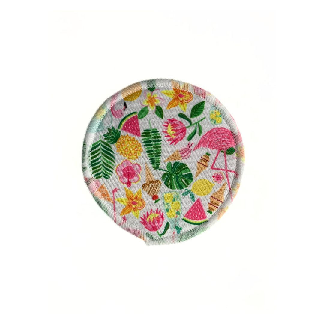 Round Breast Pad on a white background - Tropics

