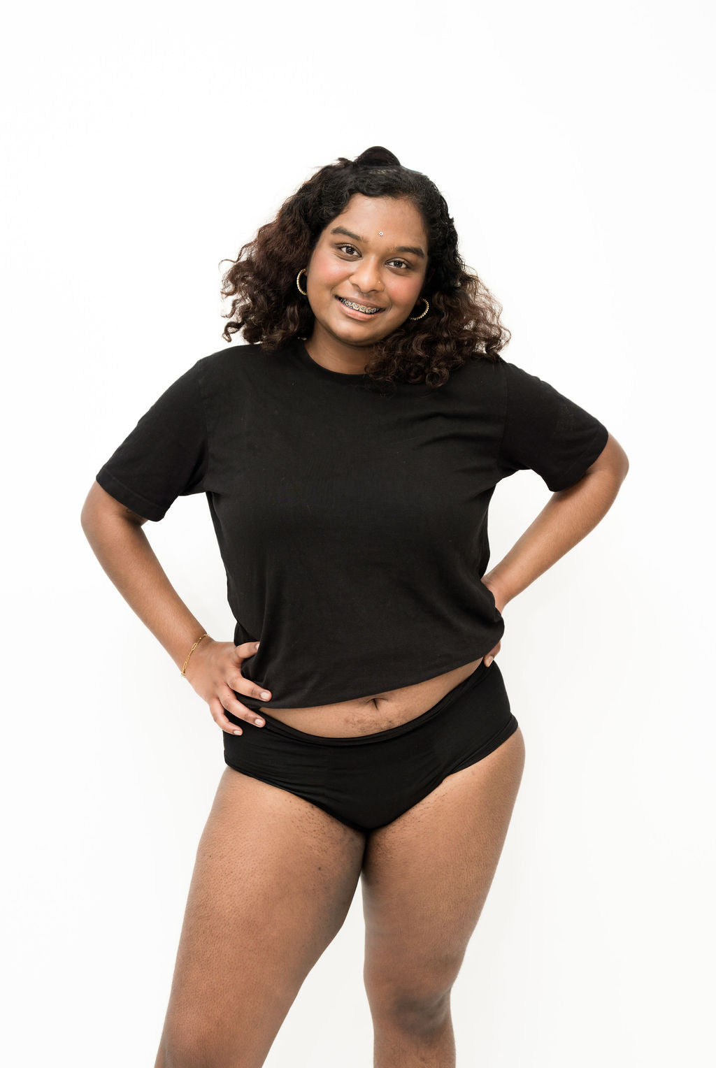 Period Underwear - Midi Brief - Black