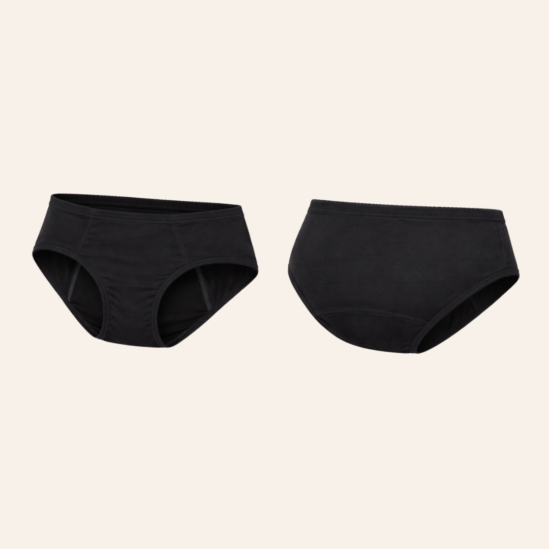 Period Underwear - Midi Brief - Black