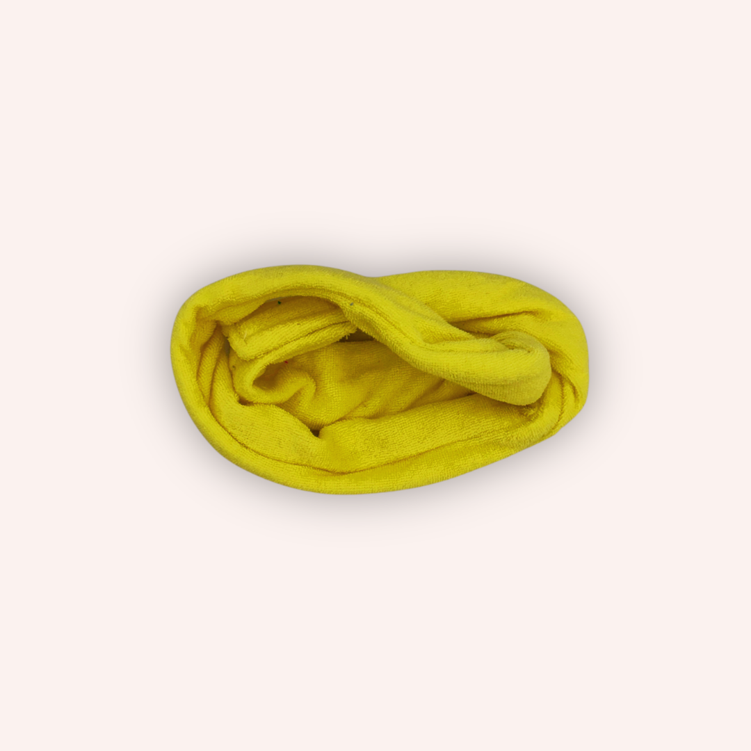 Soothe Band in yellow— 100% cotton terry sensory chew and fidget band