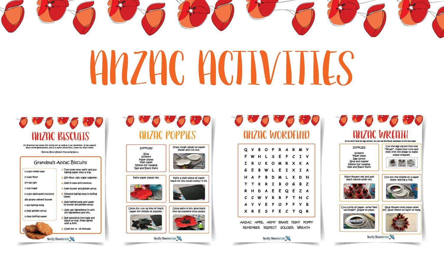 ANZAC Day Activities - Brolly Sheets AU