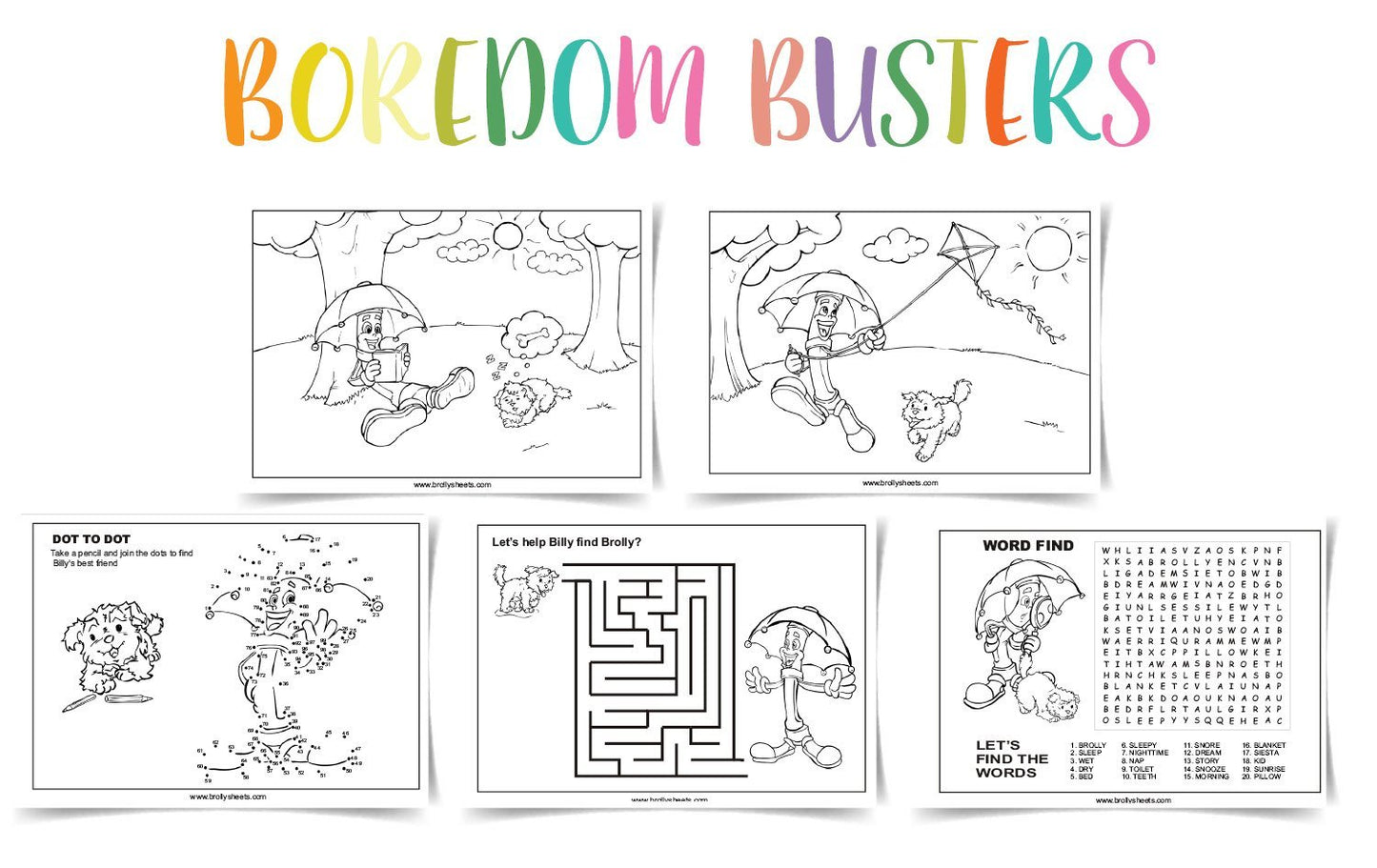 Boredom Busters - Brolly Sheets AU
